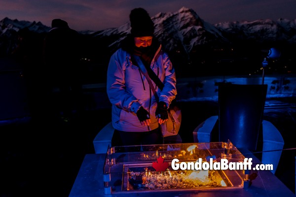 Banff Gondola Patio Fires Welcoming Warmth